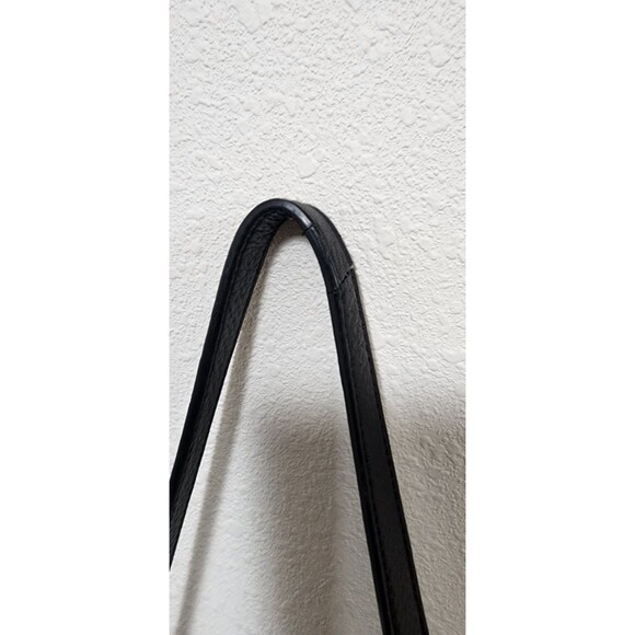 Vince Camuto Margi Leather Shoulder Bag color Black gold metal - Picture 8 of 12